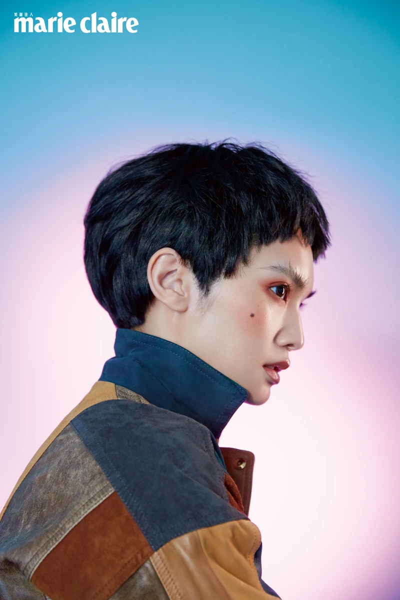 皮革拼接外套,Louis Vuitton。 皮革拼接外套,Louis Vuitton。