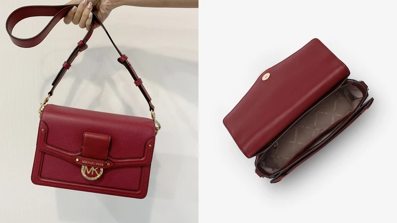Michael Kors Jessie酒紅單肩包,NT16,200 Michael Kors Jessie酒紅單肩包,NT16,200
