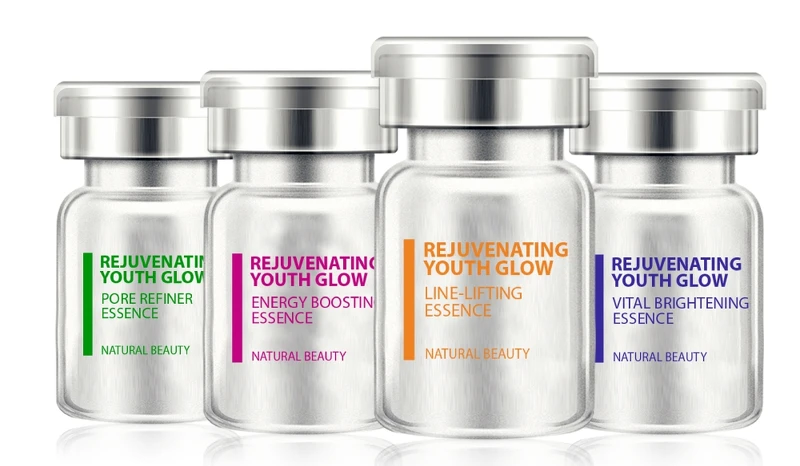 課程中使用到東森自然美獨家研發的抗老、嫩白、控油、舒敏四種客製化精華液。