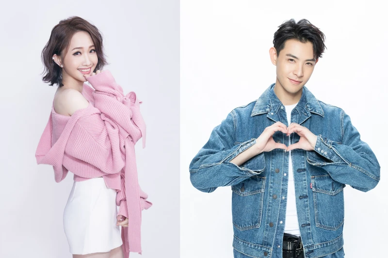 12/01-01/02「驚喜生成器」邀您觀賞連晨翔(右)、朱俐靜(左)等10位名人錄製的聖誕祝福神秘影片。