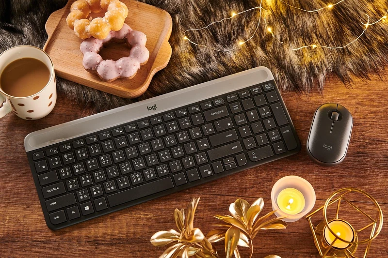 MK470石墨灰超薄鍵鼠組