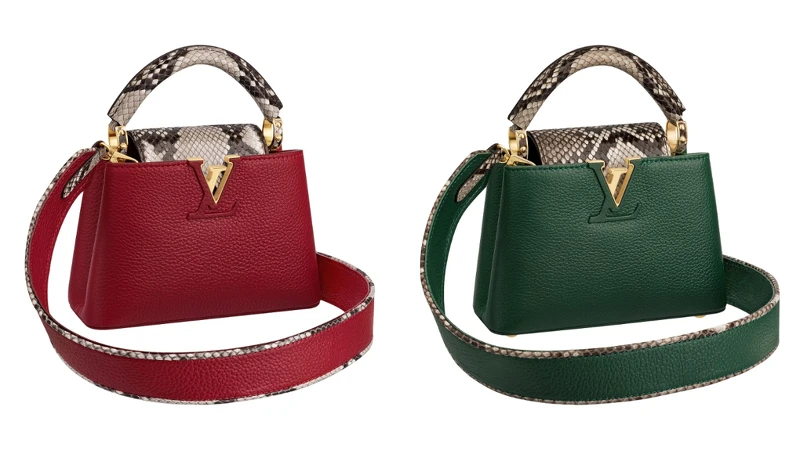 Capucines Mini in Taurillon leather and python手袋,NT165,000 Capucines Mini in Taurillon leather and python手袋,NT165,000