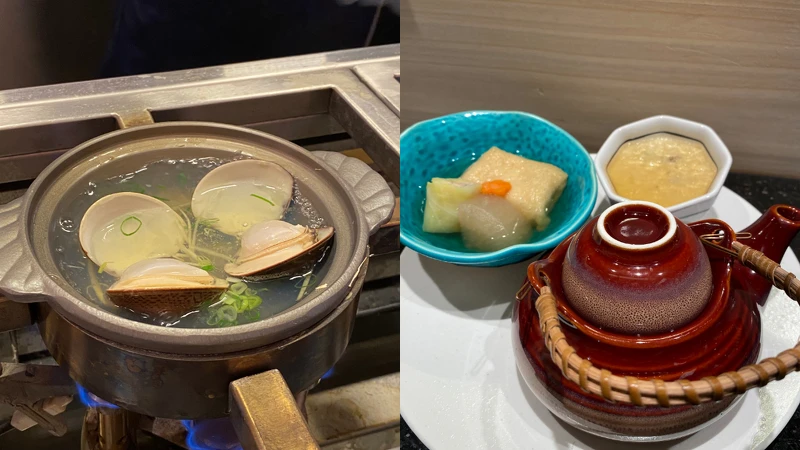 蛤蜊吸物、鮑魚土瓶蒸 蛤蜊吸物、鮑魚土瓶蒸