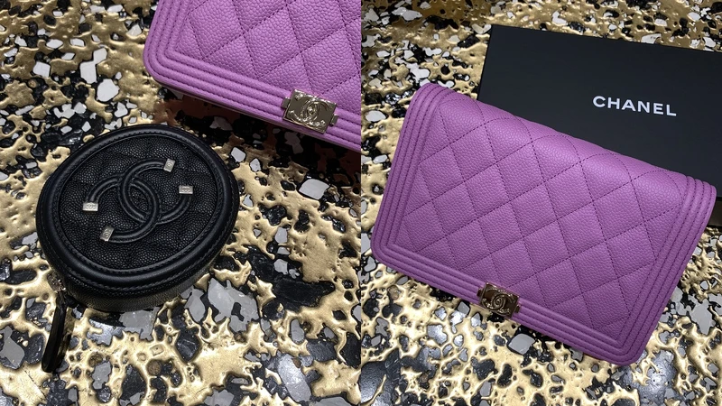 CHANEL小牛皮Boy Chanel拉鍊長夾，NT37,200