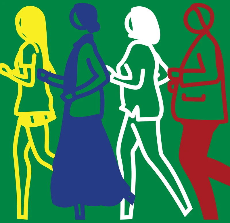 Julian Opie, “Jada Teresa Yasmin Julian”, 2019, Aluminium, nylon and lights, 185 x 191 x 9 cm, Courtesy of the artist and Kukje Gallery.