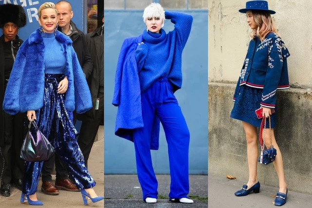 雖然都是藍色,不同材質的藍搭配起來也可以很有層次(圖片來源:Pinterest) 雖然都是藍色,不同材質的藍搭配起來也可以很有層次(圖片來源:Pinterest)