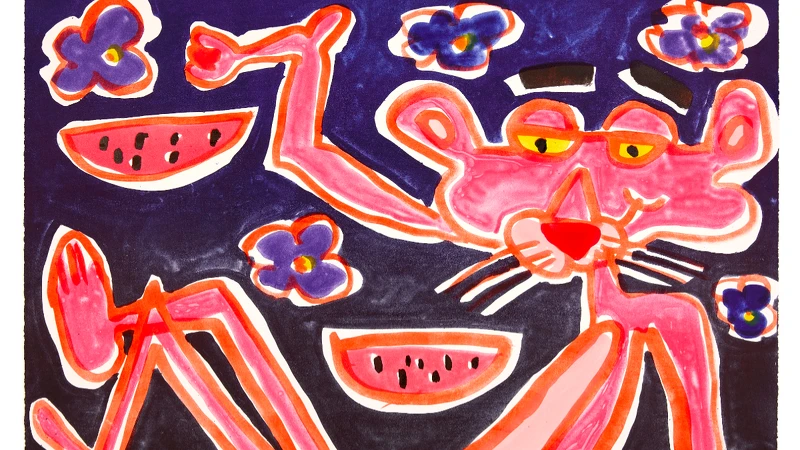 the COLLECTORS _凱薩琳•伯恩哈特 Katherine Bernhardt _非洲堇 African Violet_ 76 x 60 公分_10色平版印刷 10 colour lithograph on paper _2019_版數200版 Edition of 200 the COLLECTORS _凱薩琳•伯恩哈特 Katherine Bernhardt _非洲堇 African Violet_ 76 x 60 公分_10色平版印刷 10 colour lithograph on paper _2019_版數200版 Edition of 200