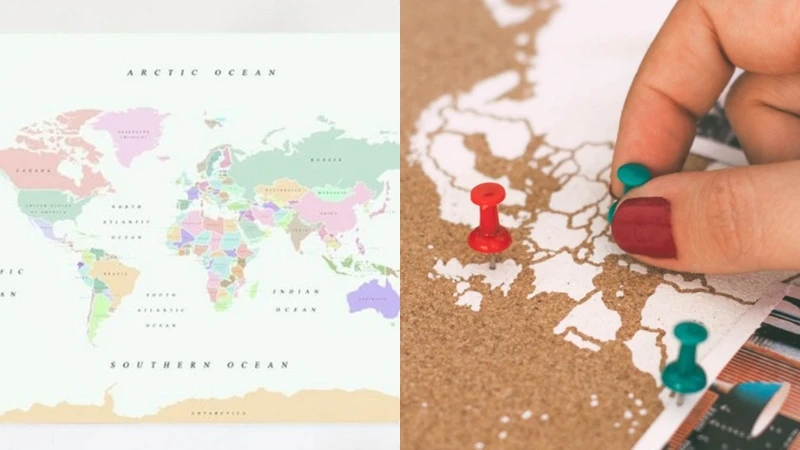 Miss wood世界經典軟木地圖