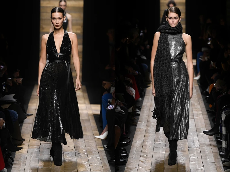 （左起）超模Bella Hadid、Kaia Gerber