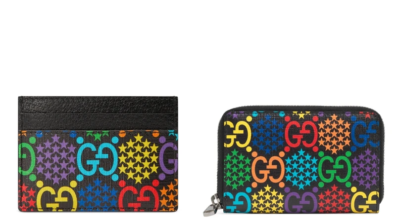 （左起）Psychedelic系列卡夾（NT$9,700）、拉鍊卡夾（NT$10,200）