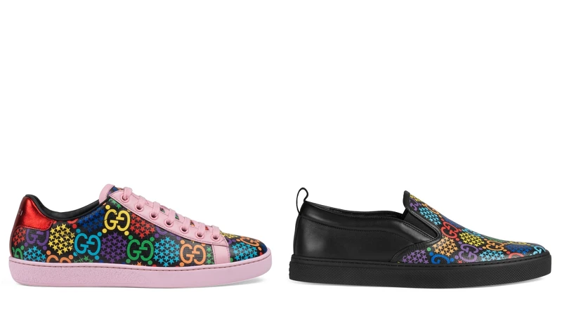 Psychedelice系列粉紅運動鞋（NT$24,500）、男士皮鞋（NT$21,100）