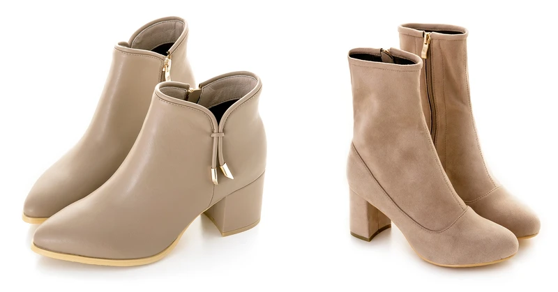 amai 細腿剪裁絨布拉鏈襪靴 (奶茶GW17-50MB)、amai 皮繩烤邊優雅跟靴 (奶茶)。優雅奶茶色一路延燒到春季,粉嫩TONE必須擁有。 amai 細腿剪裁絨布拉鏈襪靴 (奶茶GW17-50MB)、amai 皮繩烤邊優雅跟靴 (奶茶)。優雅奶茶色一路延燒到春季,粉嫩TONE必須擁有。