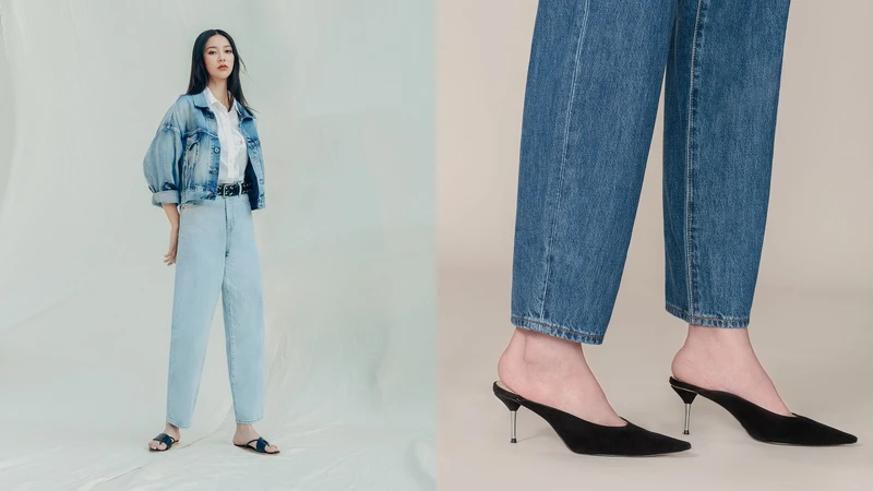 LEVI’S® Balloon時髦高腰繭型褲復古淡藍，NT 3,790-3,990