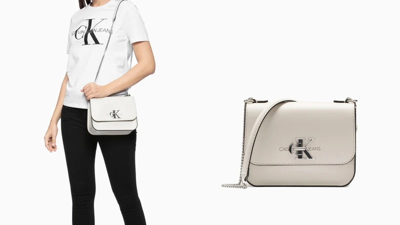 CALVIN KLEIN Monogram中型鏈帶旋鈕包，NT6,280