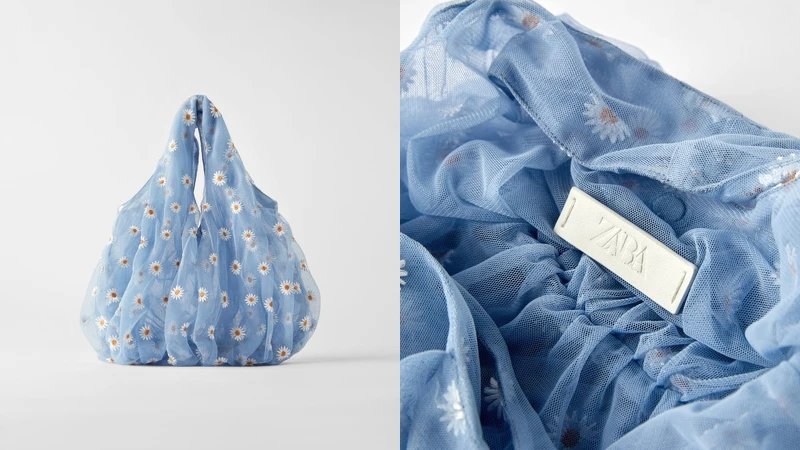 刺繡網紗水桶包(NT$990) 刺繡網紗水桶包(NT$990)