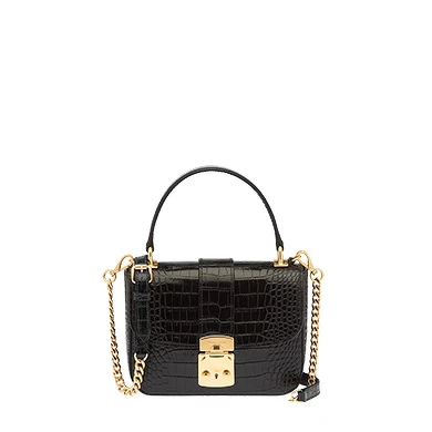MIU MIU鱷魚皮紋皮革手袋(NT$55,500) MIU MIU鱷魚皮紋皮革手袋(NT$55,500)