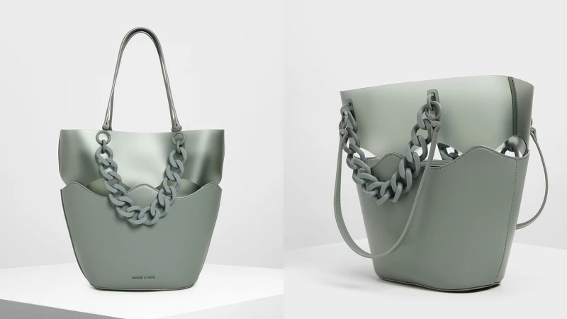 苔蘚綠粗鍊托特包（原價NT$2,890，現正特價NT$2,020）