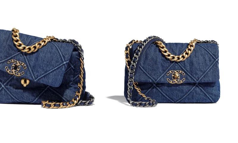 水洗丹寧CHANEL 19包_大型款 水洗丹寧CHANEL 19包_大型款