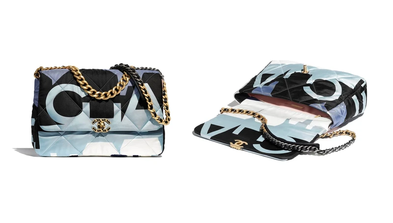 巴黎天際線印花CHANEL 19包_大型款 巴黎天際線印花CHANEL 19包_大型款