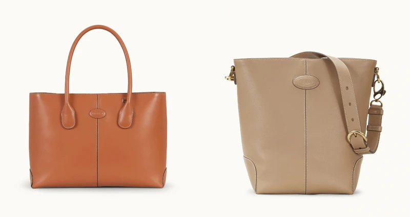 TOD'S D- BAG太妃橘托特包、TOD'S D- BAG駝色水桶包