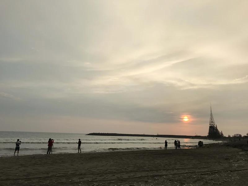 台南漁光島知名的夕陽餘暉。 台南漁光島知名的夕陽餘暉。