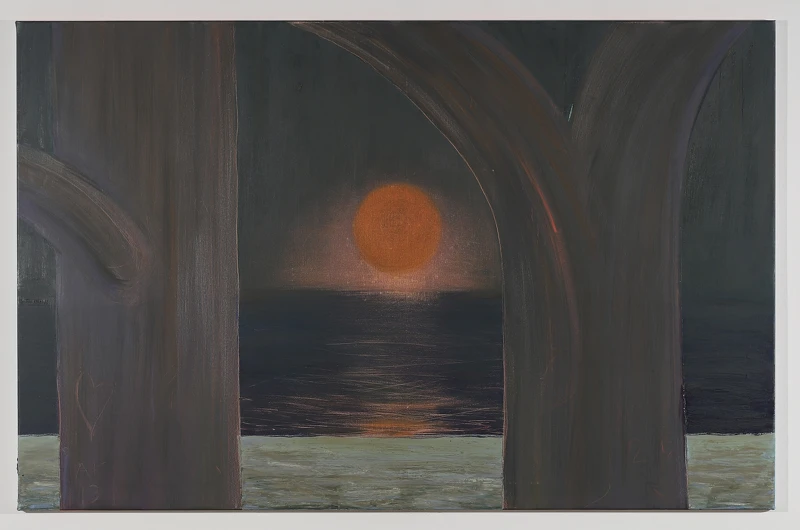 安通庫恩斯特 Anotne Könst, 阿薩提格島的月出Mooon Rising, fram Assateague Island, 2019, 畫布油彩 oil on canvas, 109.2 x 172.7 cm 安通庫恩斯特 Anotne Könst, 阿薩提格島的月出Mooon Rising, fram Assateague Island, 2019, 畫布油彩 oil on canvas, 109.2 x 172.7 cm