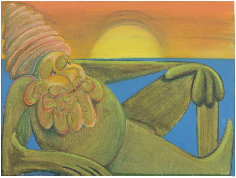 安通庫恩斯特 Anotne Könst, 日光浴者 Sunbather, 2020, 畫布油彩 oil on canvas, 76.2 x 101.6 cm 安通庫恩斯特 Anotne Könst, 日光浴者 Sunbather, 2020, 畫布油彩 oil on canvas, 76.2 x 101.6 cm