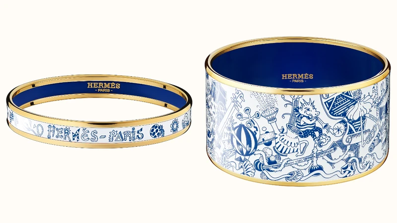 Hermés Dessus Dessous La Folle Parade手環（細/寬），約為NT16,000/22,695