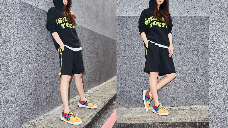 Logo長袖帽Tee,NT2,990、白色短袖T恤,NT1,290、休閒短褲,NT2,590,DELEGATION EX 鞋履(網布款),NT3,980;All By Onitsuka Tiger。 Logo長袖帽Tee,NT2,990、白色短袖T恤,NT1,290、休閒短褲,NT2,590,DELEGATION EX 鞋履(網布款),NT3,980;All By Onitsuka Tiger。