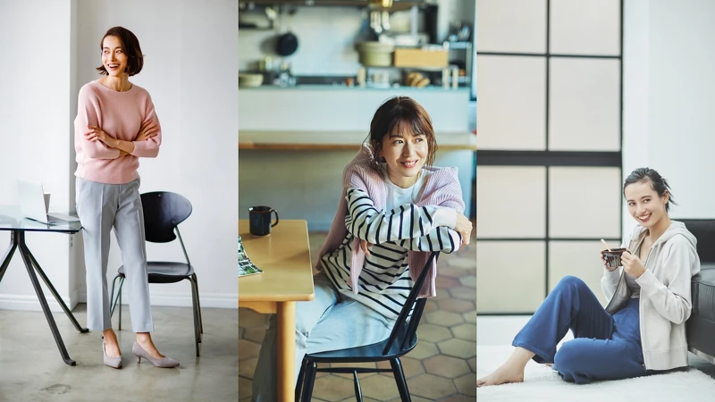 EZY九分褲（NT$990）、ULTRA STRETCH長褲（NT$590）