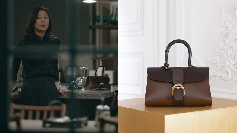 Delvaux Brillant系列：煙灰色寬版漸層牛皮肩揹手提包（NT$168,100）