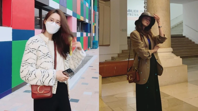 潤娥從去年開始背，背到今年「防疫時尚」還在背