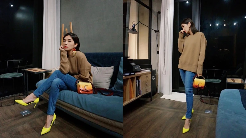 Ella拎的是漸層款