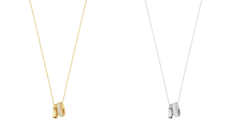 MAGIC系列 18K金鑽石鍊墜,NT56,700、18K白金鑽石鍊墜,NT58,900。 MAGIC系列 18K金鑽石鍊墜,NT56,700、18K白金鑽石鍊墜,NT58,900。