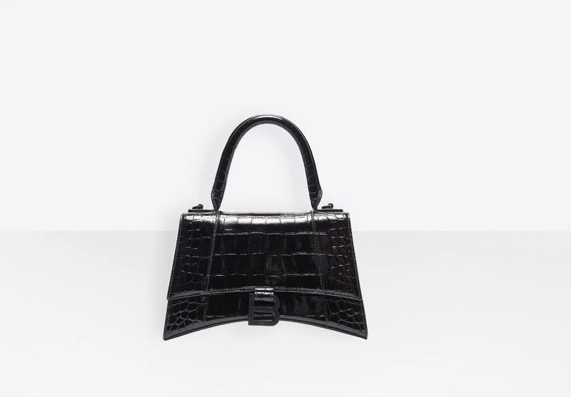 Balenciga HOURGLASS TOP HANDLE XS 迷你黑色鱷魚壓紋沙漏包(NT$51,600) Balenciga HOURGLASS TOP HANDLE XS 迷你黑色鱷魚壓紋沙漏包(NT$51,600)
