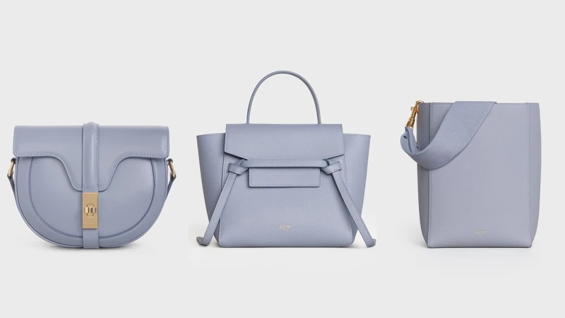 BESACE 16小牛皮肩背包(NT$75,000)、BELT小牛皮肩背提包(NT$69,000)、SANGLE BUCKET北極藍小牛皮肩背包(NT$61,000) BESACE 16小牛皮肩背包(NT$75,000)、BELT小牛皮肩背提包(NT$69,000)、SANGLE BUCKET北極藍小牛皮肩背包(NT$61,000)