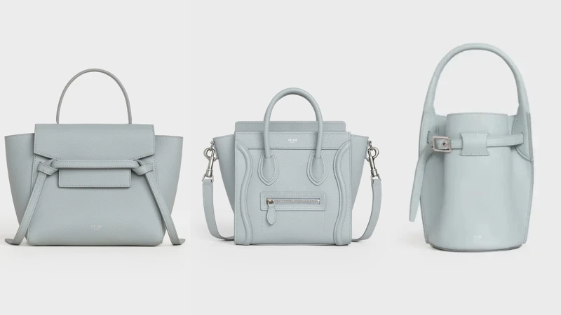 BELT小牛皮肩背提包(NT$69,000)、LUGGAGE小牛皮肩背提包(NT$81,000)、BIG BAG BUCKET小牛皮袖珍提包(NT$56,000) BELT小牛皮肩背提包(NT$69,000)、LUGGAGE小牛皮肩背提包(NT$81,000)、BIG BAG BUCKET小牛皮袖珍提包(NT$56,000)