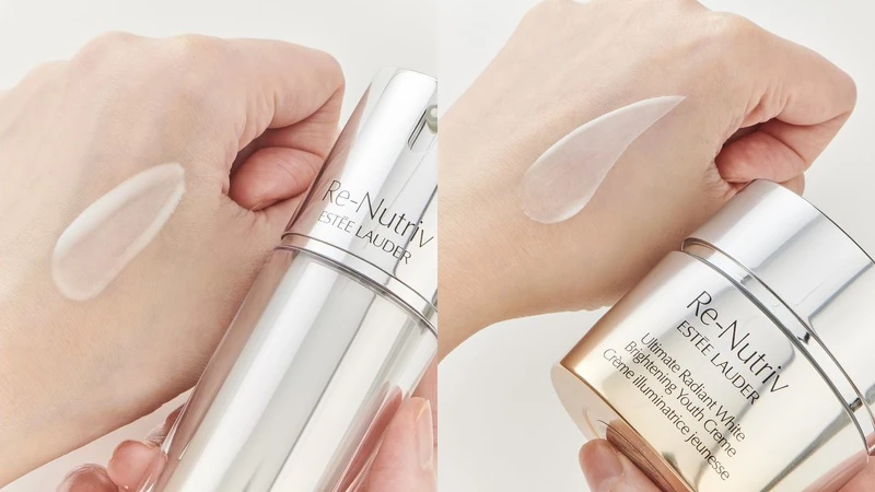 雅詩蘭黛 白金級絕世花秘淨白精粹,30ml,N12,000。 白金級絕世花秘淨白乳霜, 50ml,NT12,000。 雅詩蘭黛 白金級絕世花秘淨白精粹,30ml,N12,000。 白金級絕世花秘淨白乳霜, 50ml,NT12,000。