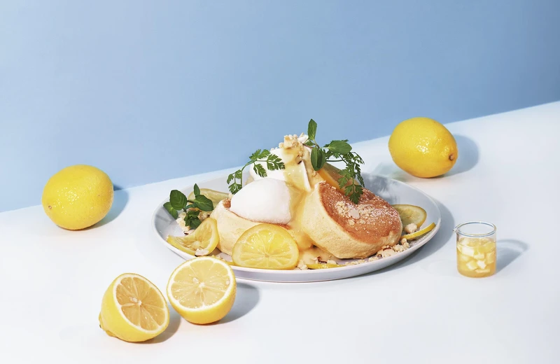 誠品生活南西｜FLIPPER’S｜期間限定奇蹟的舒芙蕾鬆餅「檸檬乳酪」｜推薦價350元。