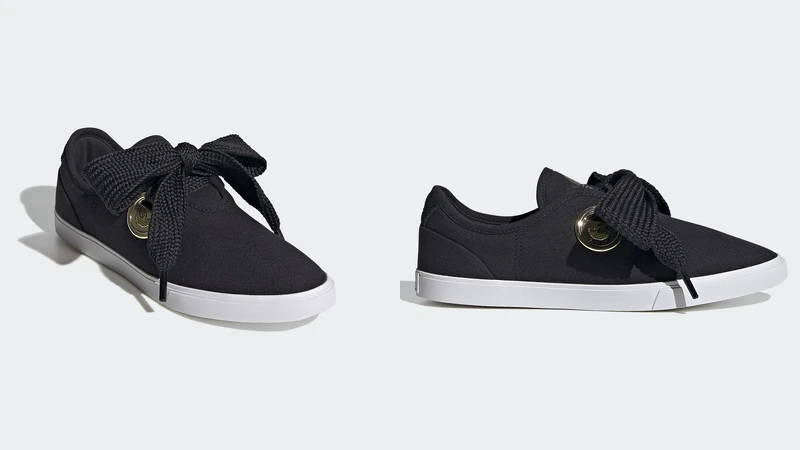 adidas Originals Sleek寬版鞋帶小黑鞋，NT2,690