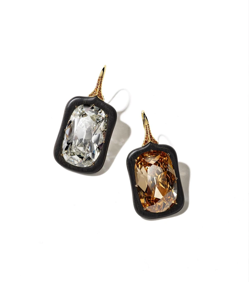 2020 Black Label Masterpiece 大師系列 VIII 黑檀木鑽石耳環-(正面) 2020 Black Label Masterpiece 大師系列 VIII 黑檀木鑽石耳環-(正面)