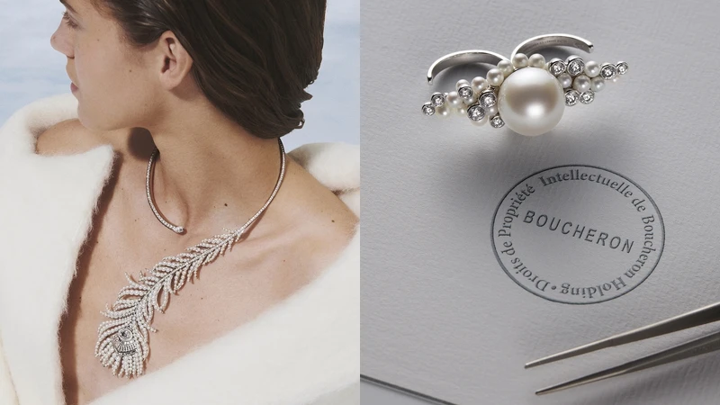 Boucheron寶詩龍2020年全新Contemplation系列Perles de Plume主題問號項鍊與戒指 Boucheron寶詩龍2020年全新Contemplation系列Perles de Plume主題問號項鍊與戒指
