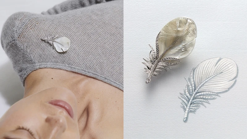 Boucheron寶詩龍2020年全新Contemplation系列Caresse de Plume主題胸針 Boucheron寶詩龍2020年全新Contemplation系列Caresse de Plume主題胸針