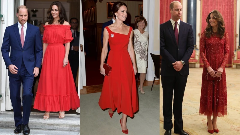 紅色系凱特王妃 Kate Middleton 洋裝穿搭風格:紅色系 紅色系凱特王妃 Kate Middleton 洋裝穿搭風格:紅色系