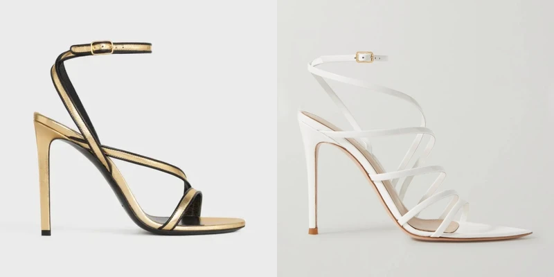 售價：（左）CELINE 約NT21,000、（右）Gianvito Rossi 約NT23,000