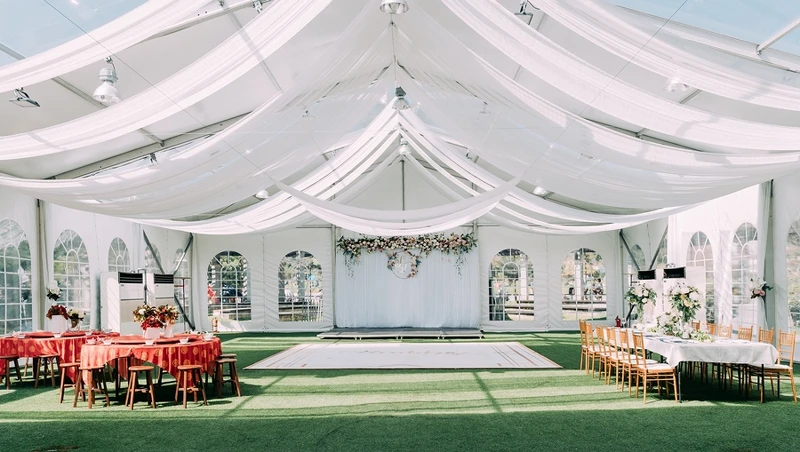 音樂庭園擁有浪漫白色浪漫帳篷