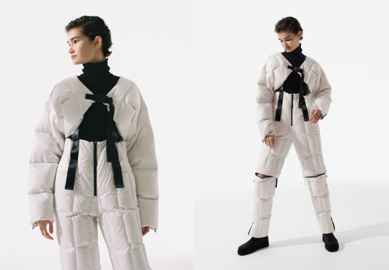 結構羽絨連身褲NT91,800、結構羽絨外套NT48,300 結構羽絨連身褲NT91,800、結構羽絨外套NT48,300