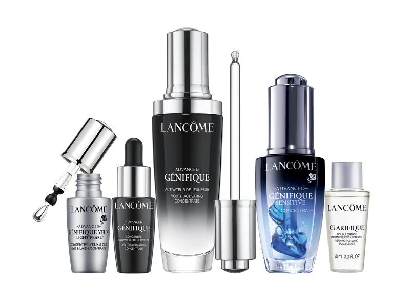 內含：超未來肌因賦活露50ml(正產品)、超進化肌因活性安瓶20ml(正產品)、超未來肌因賦活露7ml、超進化肌因大眼精萃5ml、超極光活粹晶露1ml