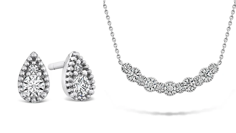 BEHATI BEADED白K金鑽石耳環、BEHATI BEADED白K金鑽石中型項鍊 BEHATI BEADED白K金鑽石耳環、BEHATI BEADED白K金鑽石中型項鍊