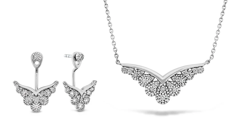 BEHATI SILHOUETTE白K金鑽石耳環、BEHATI SILHOUETTE白K金鑽石項鍊 BEHATI SILHOUETTE白K金鑽石耳環、BEHATI SILHOUETTE白K金鑽石項鍊